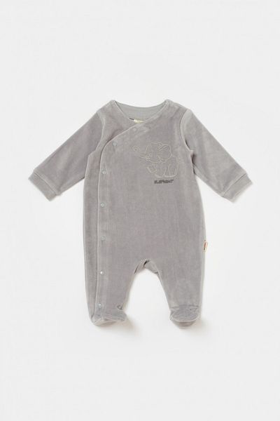 BabyCosy Salopeta Elefant Cu Maneca Lunga Si Botosei Gri,