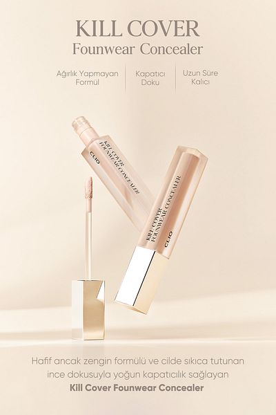 CLIO Concealer with Intensive Coverage Clio Kill Cover Founwear Concealer (3 Linen)