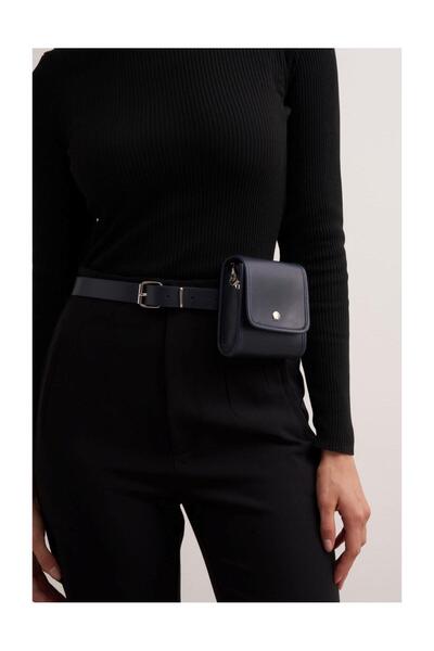 FUSHYA Zincir Detaylı Çantalı Kemer