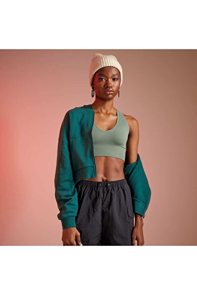 KIABI Ribbed knit vest top kakhi