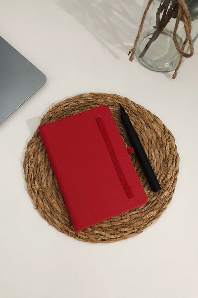 Copyder Thermo Leather Striped Hard Cover Pocket Size Notebook