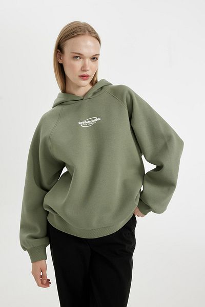 DeFacto Coool Oversize Wide Fit Printed Thick Fabric Sweatshirt