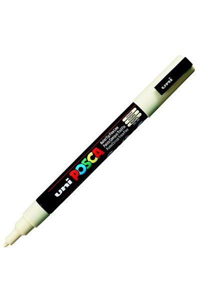 UNİ-BALL Uni-Ball Posca 0.9-1.3 Water-Based Poster Marker - Ivory N Pc-3M
