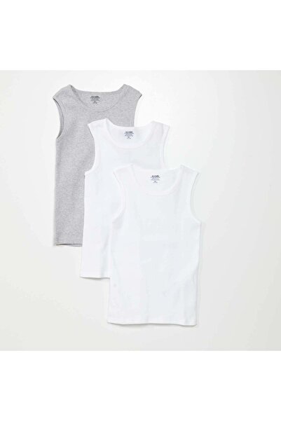 KIABI مجموعة من 3 قمصان علوية WH_BLUE