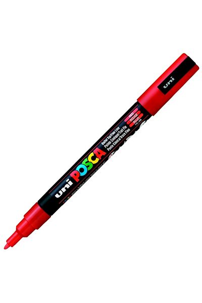 UNİ-BALL Uni-Ball Posca Water-Based Poster Marker - Red N Pc-3M