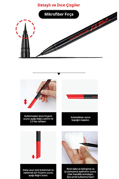 CLIO Sünger Uçlu, Suya Dayanıklı Kalem Eyeliner CLIO Superproof Pen Liner Kill Brown (03 Cacao Brown)