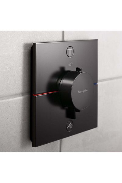 Hansgrohe Showerselect Comfort Q Thermostat Built-In 2 Outlet Satin Black 15583670