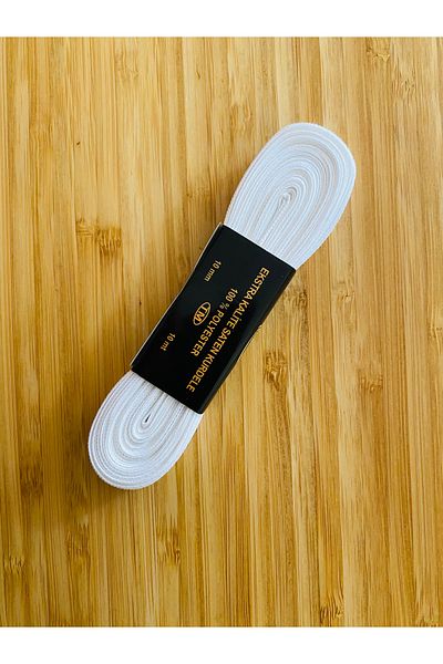 Öztürk 1cm. 10 Meters. Grosgrain Ribbon. White.