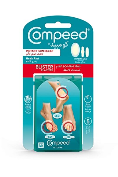 Compeed لاصقات فورية لتسكين الآلام، أحجام مختلفة، 5 لاصقات