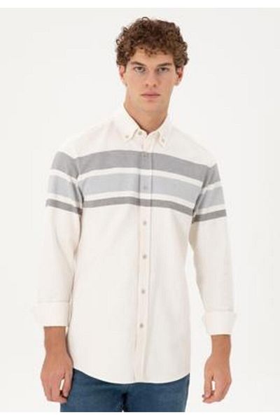 U.S. Polo Assn. Ανδρικό πουκάμισο Elsur Stone 1951523