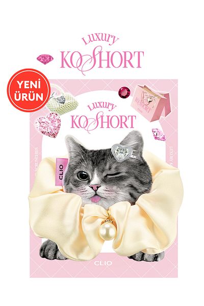 CLIO Clio Pearl Hair Scrunchie - Luxury Koshort with Pearl Detail