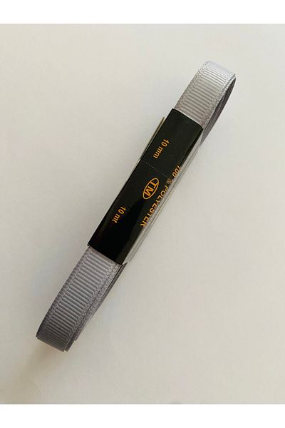Öztürk 1 εκ. 10 μέτρα. Κορδέλα Grosgrain. Γκρι.