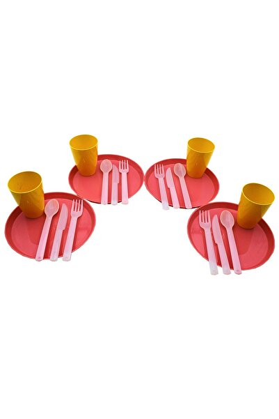 Gondol Çok Renkli Bonny Piknik Seti 4 lü 20 Parça (G-158)