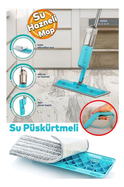 NUBLADO Ev Ofis Işyeri Cam Duvar Parke Zemin Silme Temizleme Püskürtmeli Su H...