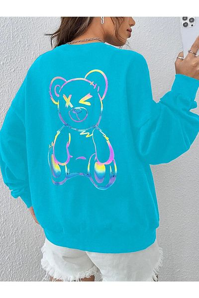 New Shine Μαύρο φούτερ με στάμπα Unisex Smiley Face