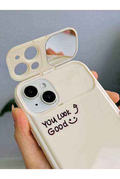 Go Aksesuar حافظة سيليكون بتصميم مرآة بتصميم توليب متوافق مع آي فون 14 بلس - ...