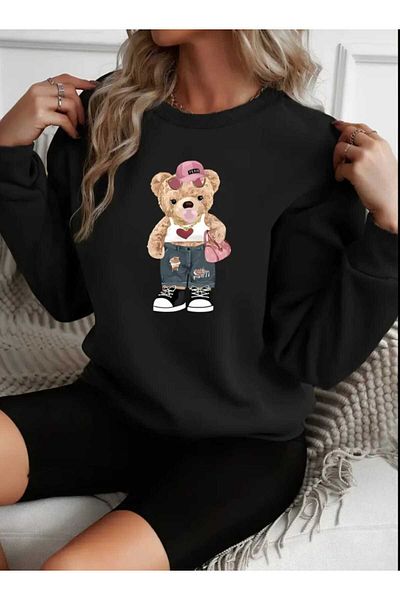 New Shine Φούτερ με στάμπα Fight Club Unisex Oversize - Φούτερ με 3 νήματα