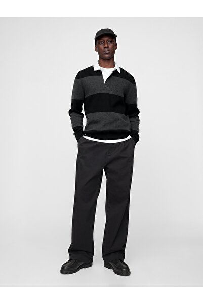 GAP Erkek Gri CashSoft Rugby Polo Kazak