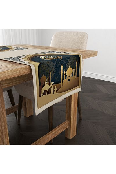 Filamente Ramadan Runner / Ramadan Pattern / Rezistent la pete - Tesatura Micropetek lavabila 140x40