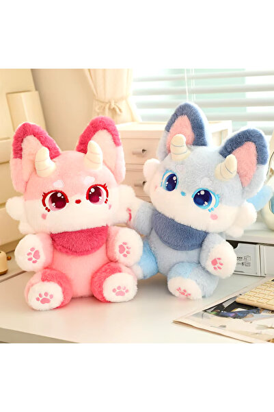 NB market Mavi Ejder Peluş Oyuncak Uyku Arkadaşı 35cm Yeni Stil Anime Oyuncak Serisi Bebek Ejderha