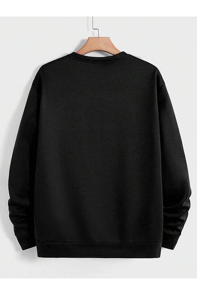 New Shine Φούτερ BOOTLEG SAILOR με στάμπα 3 ΚΛΩΝΩΝ - Μαύρη κουκούλα UNISEX Oversize