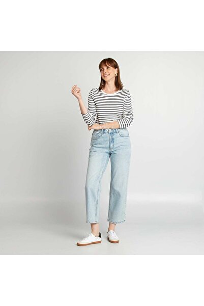 KIABI Long-sleeved jersey T-shirt WHITE