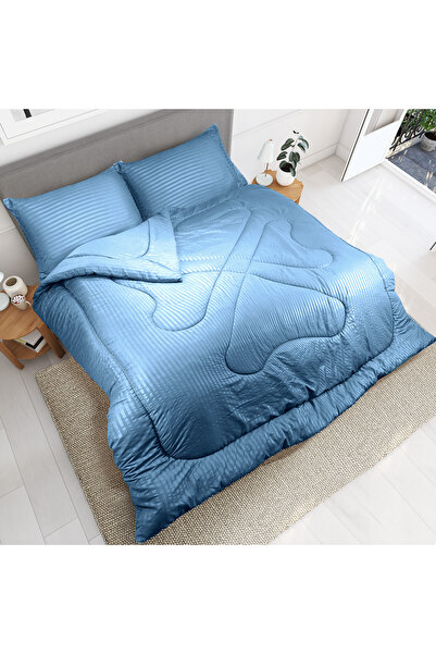 Hotel Linen Klub Stripe Comforter Set- Ultra Soft Brushed Microfiber Fabric, Soft Siliconized Fiber Filling