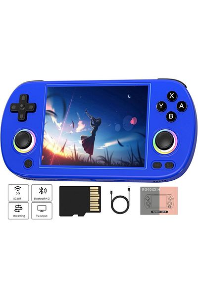ANBERNIC RG40XX H Retro Handheld Game Console, 4.0 Inch IPS Screen Built-in 64G TF Card 5488 Games