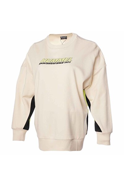 hummel Amaris Oversize Women's Beige Round Neck Sweatshirt