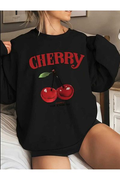 New Shine Φούτερ με κουκούλα Oversize - Φούτερ με στάμπα Cats