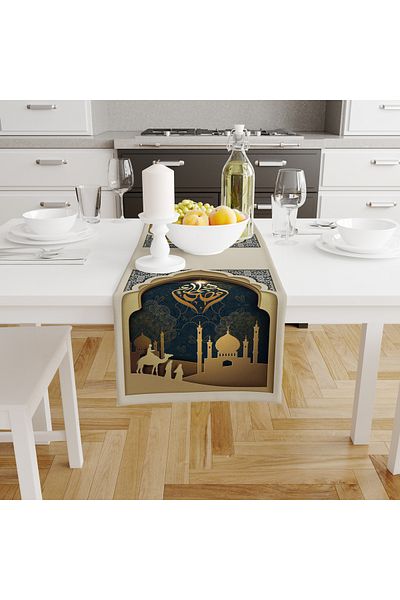 Filamente Ramadan Runner / Ramadan Pattern / Rezistent la pete - Tesatura Micropetek lavabila 140x40