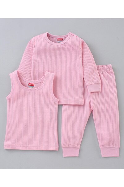 Babyhug سترة حرارية بأكمام كاملة وبنطلون - وردي