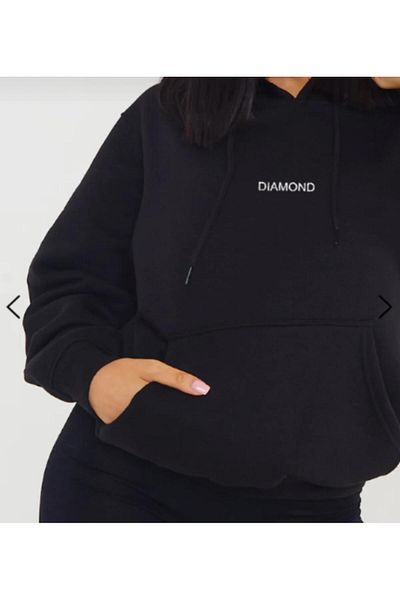New Shine Χειμερινό φούτερ με στάμπα Los Angeles Oversize - Fleece εσωτερικά