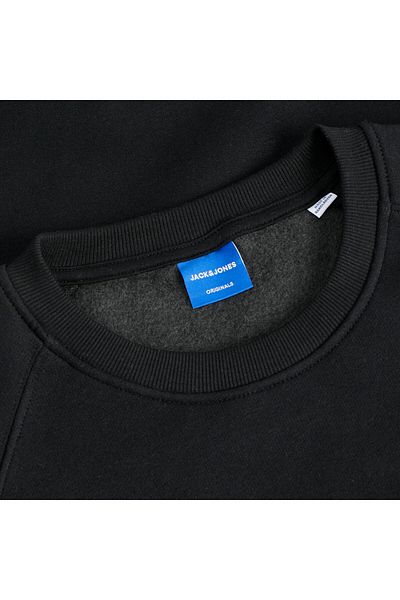 Jack & Jones Men's Sweat Jorportland Box Sweat Crew Neck - 12262958   Black