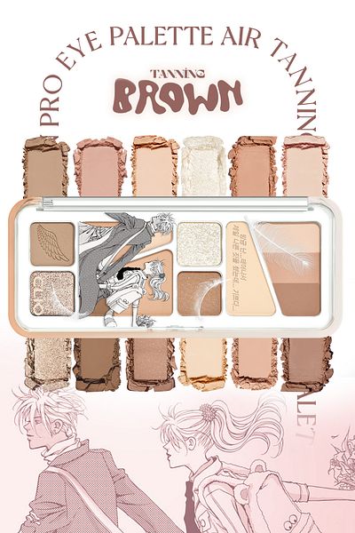CLIO Clio Pro Eye Palette Air - 15 Tanning Brown Eye Shadow Palette with Light Texture Intense Colors