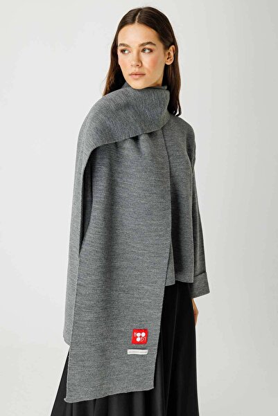 Hooopstore Solid Color Gray Scarf