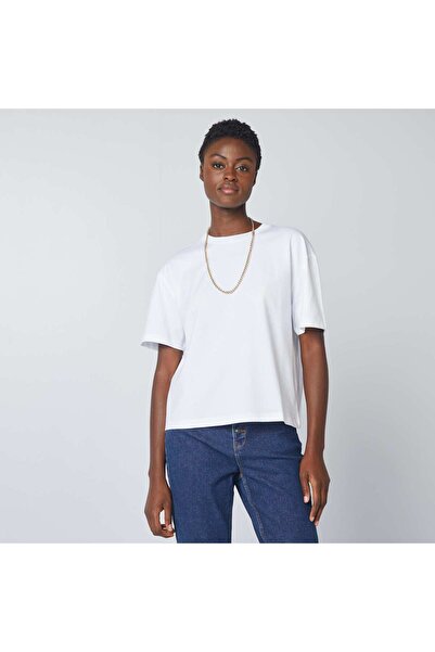 KIABI Oversized round neck T-shirt white