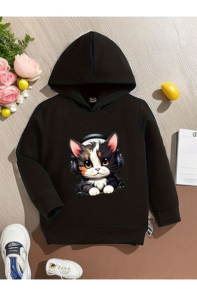New Shine Φούτερ Unisex 2ip Raster HE LOVE με στάμπα καφέ oversize