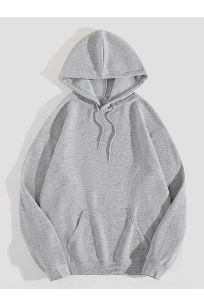 New Shine -φούτερ unisex απλό Hodies 3 κλωστών συμπαγές ύφασμα (ΒΑΜΒΑΚΙ ΕΣΩΤΕΡΙΚΟ)