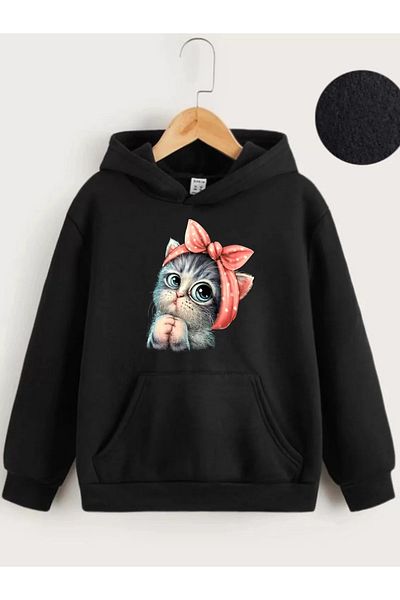 New Shine Looney Tunes Printed Unisex Hoodie - Μακρυμάνικο, με κουκούλα, υπερμεγέθη βαμβακερό φούτερ