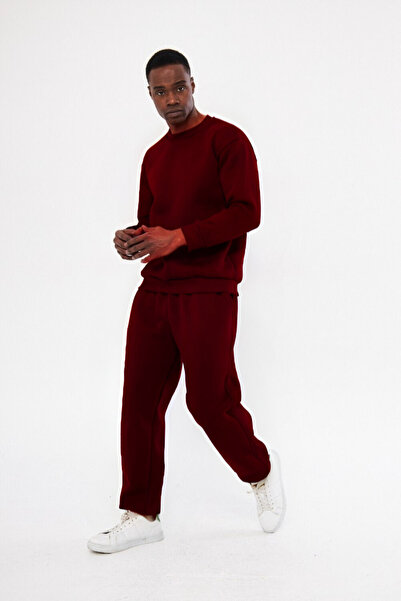 YAKAMEL Set de trening pentru bărbați, supradimensionat, sezonier, cu guler c...