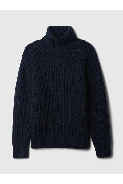 GAP Erkek Lacivert Balıkçı Yaka Kazak