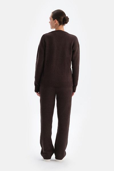 Dagi Dunkelbraune Chenille-Hose