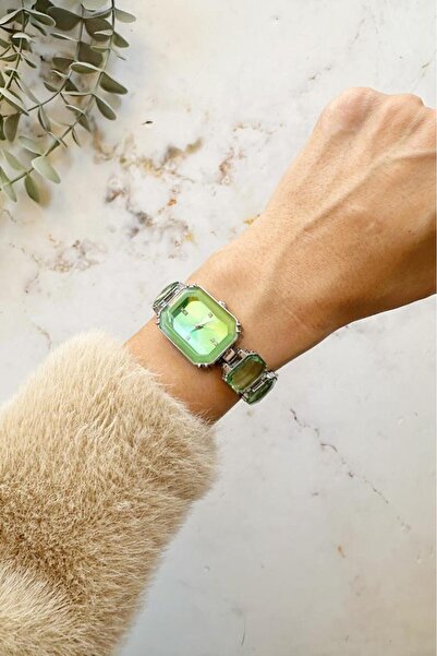 OQQO Aosta Yeşil Gümüş Kadın Kol Saati