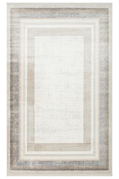 Eko Halı PADONA PDN 08 CREAM GREY  Extra Yumuşak Dokulu Sık Dokuma Modern Des...
