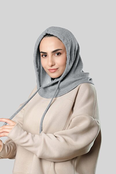 HÜRREM BONE Căciulă gri, cu șireturi, pluș, ocazional, guler, cu guler, jacqu...