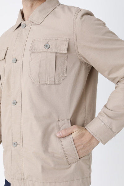 Cordial Ανδρικό εποχιακό παλτό με κουμπιά 4 τσέπες 100% βαμβακερό ύφασμα