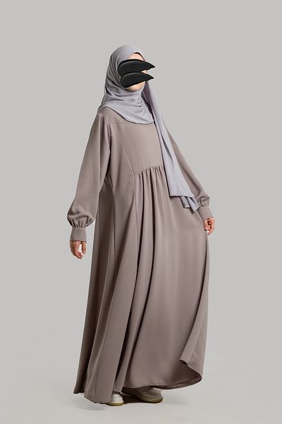 Emare Gray Gather Detailed Ferace Size 1