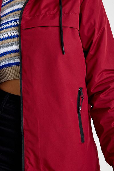 comstar Women's Lined Water Resistant Hooded Pocket Raincoat