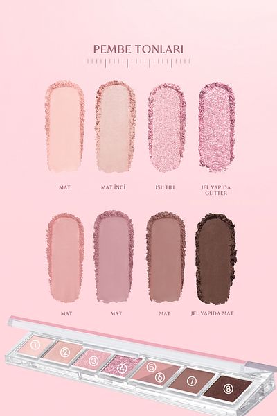 PERIPERA Peripera All Take Mood Palette 006 - 5 Different Texture Headlight Palette,'I'M the Mauve Queen Around Here'